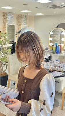 ハッシュカット×髪質改善ストレート