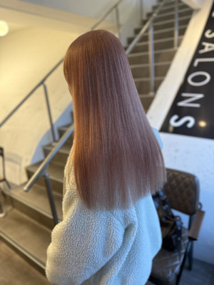 ピンクベージュ/ハイトーン/艶髪