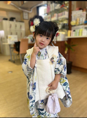 七五三　御着付け　ヘアアレンジ