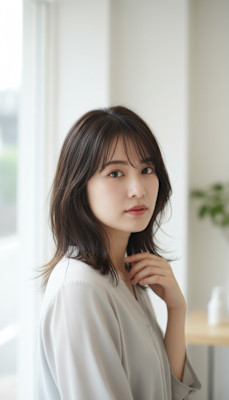 大人女性に人気の【ナチュラルミディアム】スタイル