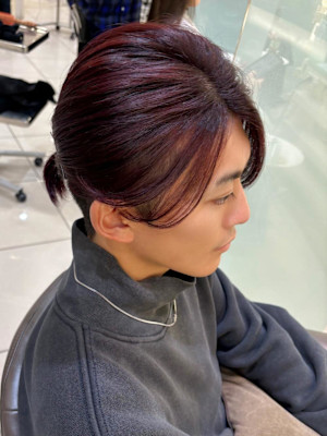 【メンズ】ボルドーちびマンバン