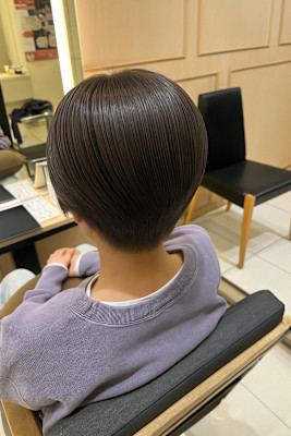 ダブルカラー×グレージュ