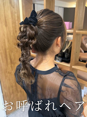 ヘアセット/ヘアアレンジ/お呼ばれヘア/ドレスヘア