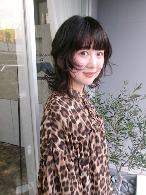 顔まわりレイヤー/レイヤーパーマ