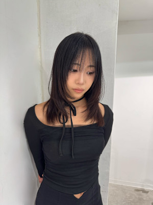 レイヤーカットミディアムレイヤーフェイスレイヤー