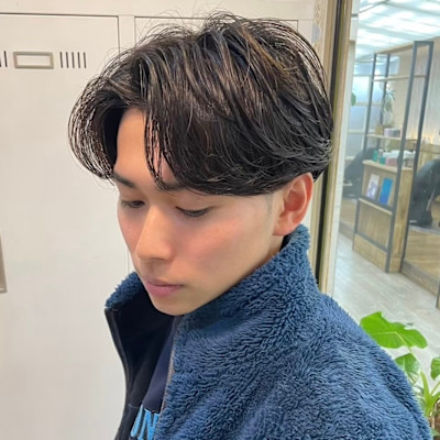 ニュアンスパーマ/毛流れマッシュ/清潔感