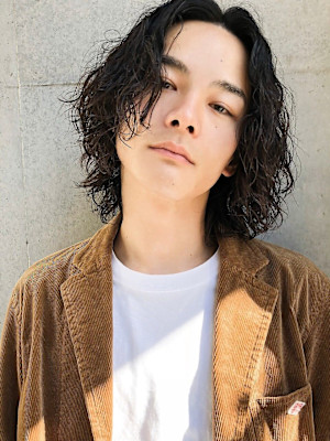 メンズヘア★ミディアム×ナミパーマ×くせ毛風パーマ