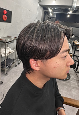 メンズホワイトハイライト