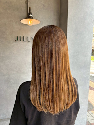 髪質改善/透明感カラー/顔まわりレイヤー/カット/韓国/前髪