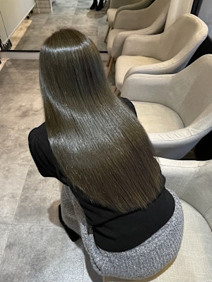 髪質改善/透明感カラー/顔まわりレイヤー/カット/韓国/前髪