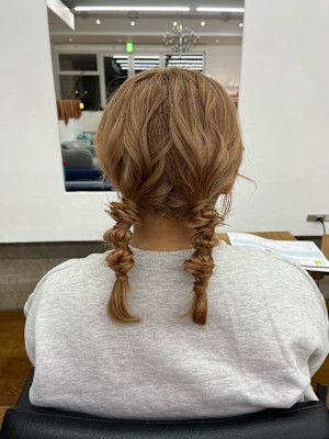 編み込みツインテール/ヘアセット