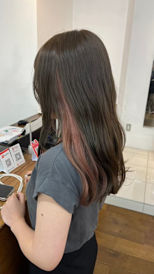 ピンクインナーカラー/ガーリー/ストリート/韓国ヘア/学割