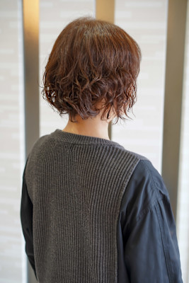 【50・60代】エフォートレスモカウェーブボブ