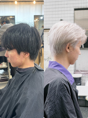 メンズホワイトブリーチ◎三軒茶屋 RYUKI メンズカラー