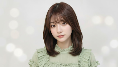 ナチュラル肩下ボブ