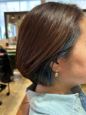 イヤリングカラーネイビーブルー/30代/40代/50代