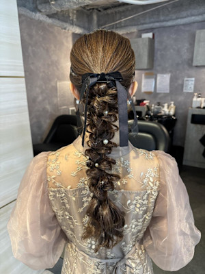 《鈴木茉奈》編みおろし/お呼ばれヘア/ふわふわセット