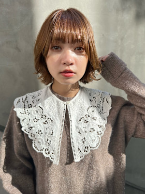 ふんわりボブ／ナチュラルレイヤー／抜け感カラー