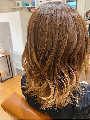 グラデーション風ハイライトカラー/20代/30代/40代