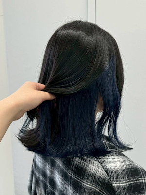 ブルーブラック/黒染めなし/暗染め
