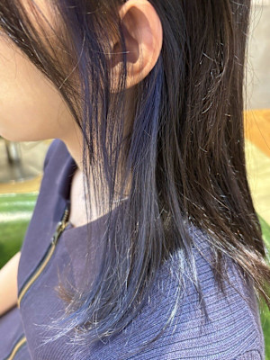 桔梗色イヤリングカラー/20代/30代/40代/50代