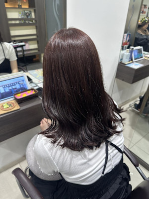 ブリーチなし紫カラー