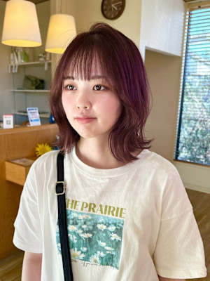 【増田】ピンクカラー×レイヤーボブ