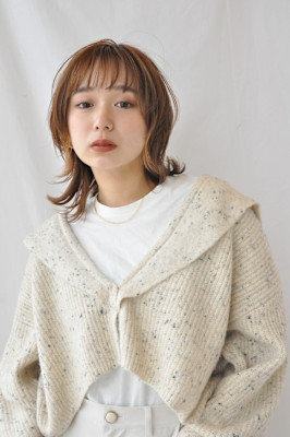 ウルフボブ／外ハネレイヤー／シースルーバング