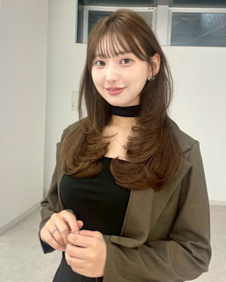 レイヤー　ハッシュカット　韓国ヘア　20代　30代　髪質改善