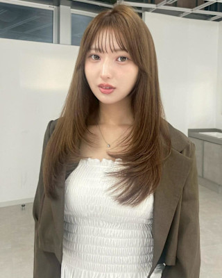 ハッシュカット　アッシュベージュ　レイヤー　銀座　東銀座