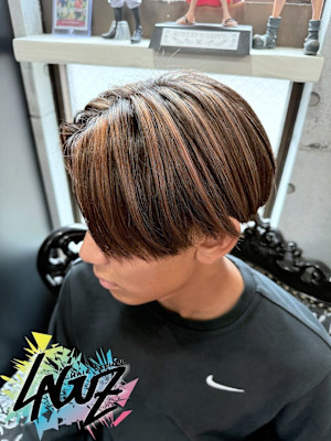  メンズハイライトマッシュ　【立体感カラー】　茅ヶ崎