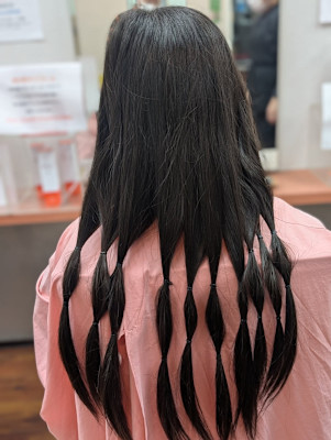 小学生の夢が叶う国宝・世界遺産を守る漆刷毛ヘアドネーション