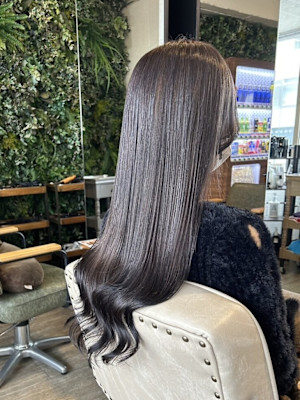 艶髪ロング×ラベンダーグレージュ