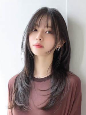 3分スタイリング/ロングレイヤー/大人韓国/三宮髪質改善