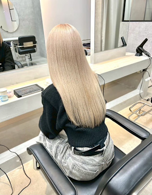 ホワイトミルクティー/韓国/ケアブリーチ/ダブルカラー/髪質