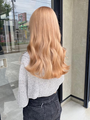 ミルクティーベージュ/韓国/ケアブリーチ/ブリーチ/髪質改善