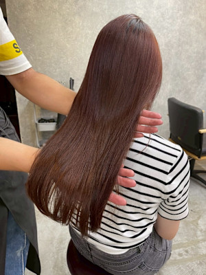 大人ブラウン/髪質改善ストレート/韓国/レイヤーカット