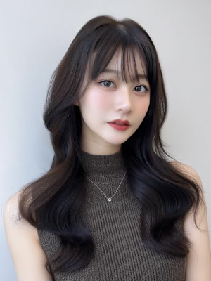 ワンホン/くびれ巻きヘア/韓国/髪質改善/透明感カラー