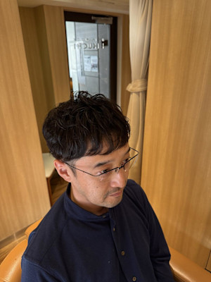 自然なスパイラルパーマ