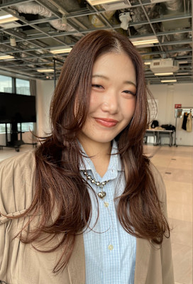 レイヤーカット/韓国風/透明感カラー/マロンブラウン/柏