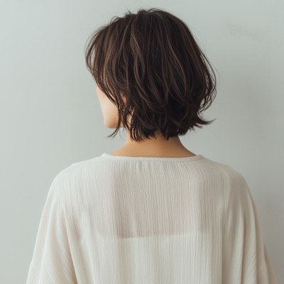 ふんわり柔らかく揺れる外ハネショート