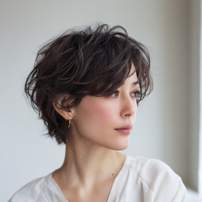 ふんわり柔らかく軽やかに揺れる上品ショートスタイル