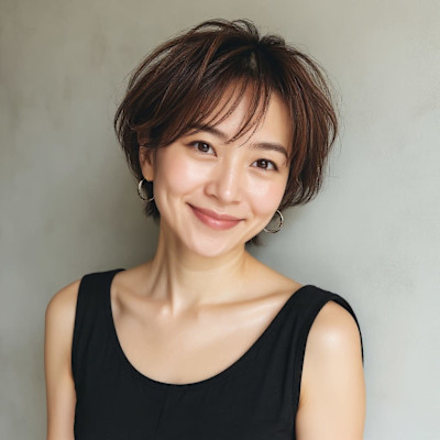 可愛らしくふんわりショートスタイル