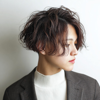 毛先ふんわり揺れる柔らかショートスタイル