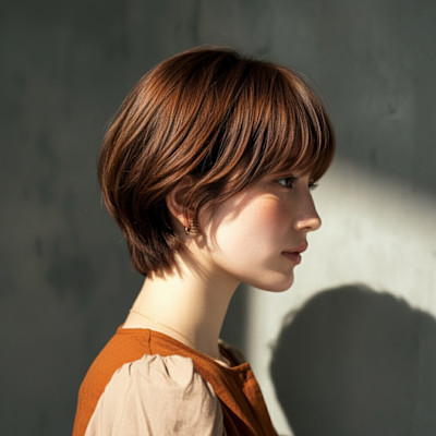 スッキリ襟足大人ナチュラルショート