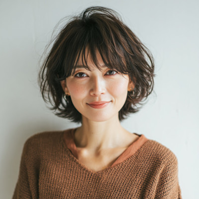 ふんわり柔らかく揺れる外ハネスタイル