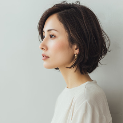 スッキリ爽やかミディアムスタイル
