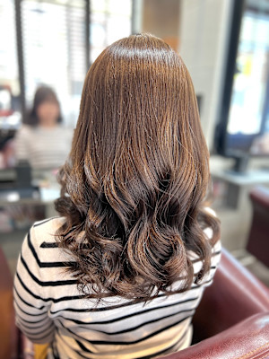 髪質改善カラー × ミルクティーベージュ