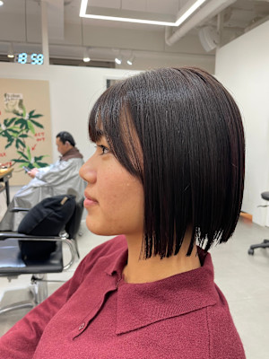 ボブ/切りっぱなしボブ/小顔カット/大人ボブ/柏