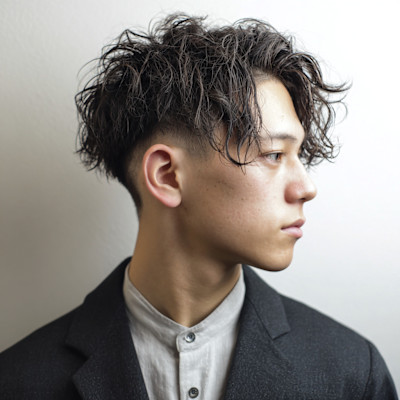 毛先揺れる柔らか男性ショートスタイル